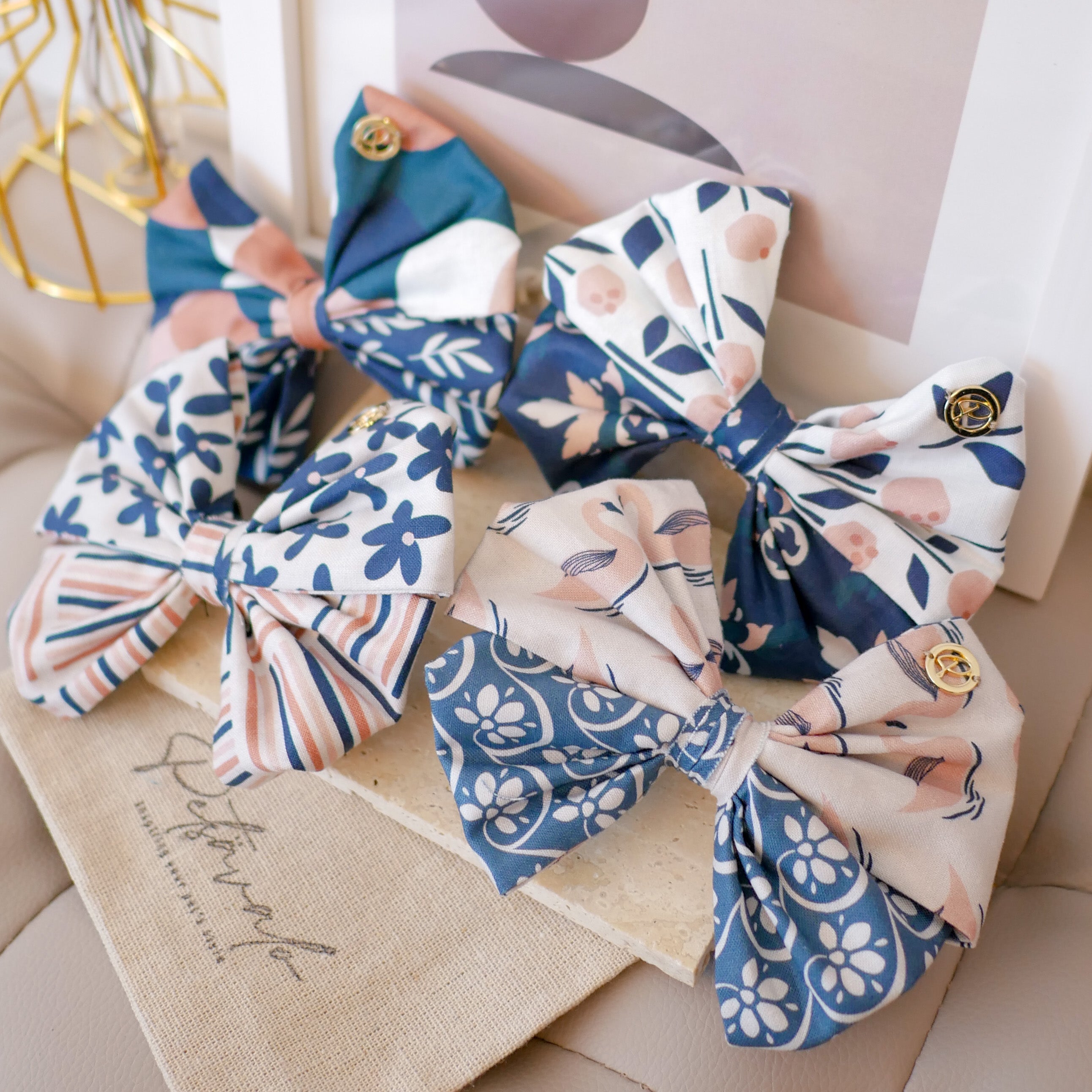 CHOU// Pinky sweet Bow tie - Little Flower