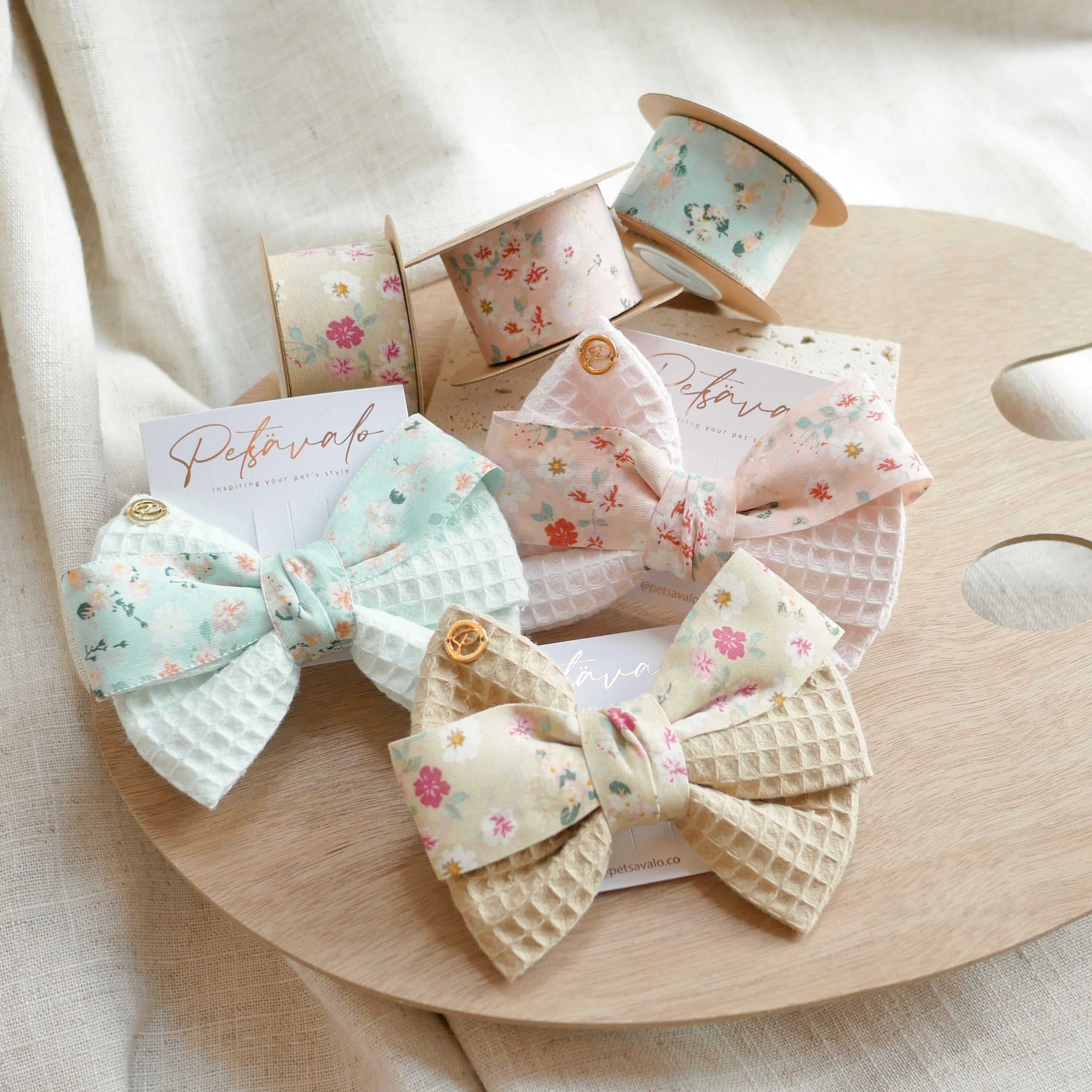 WAFF | Waffle Sailor Bow tie - Baby Pink