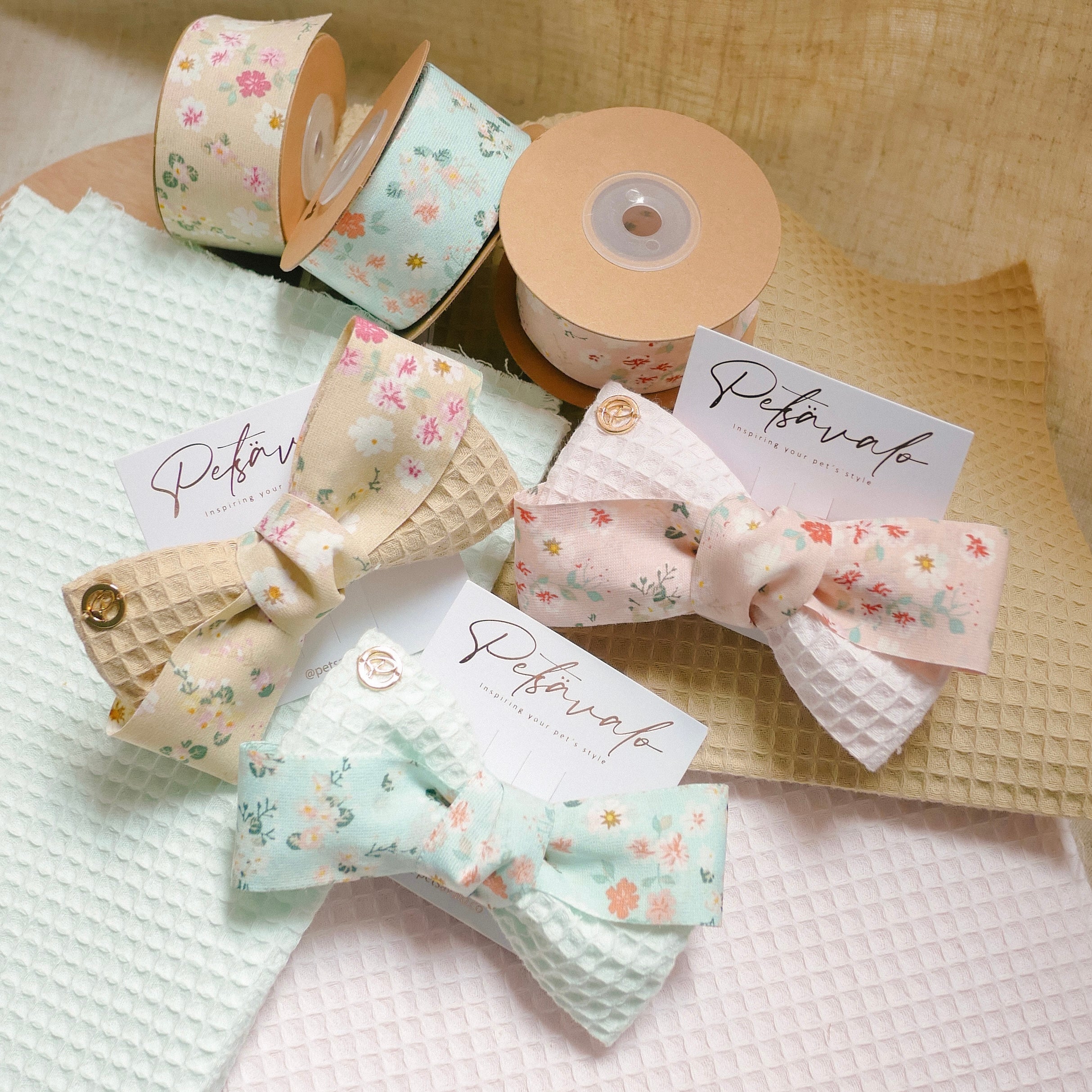 WAFF | Waffle Bow tie - Baby Pink