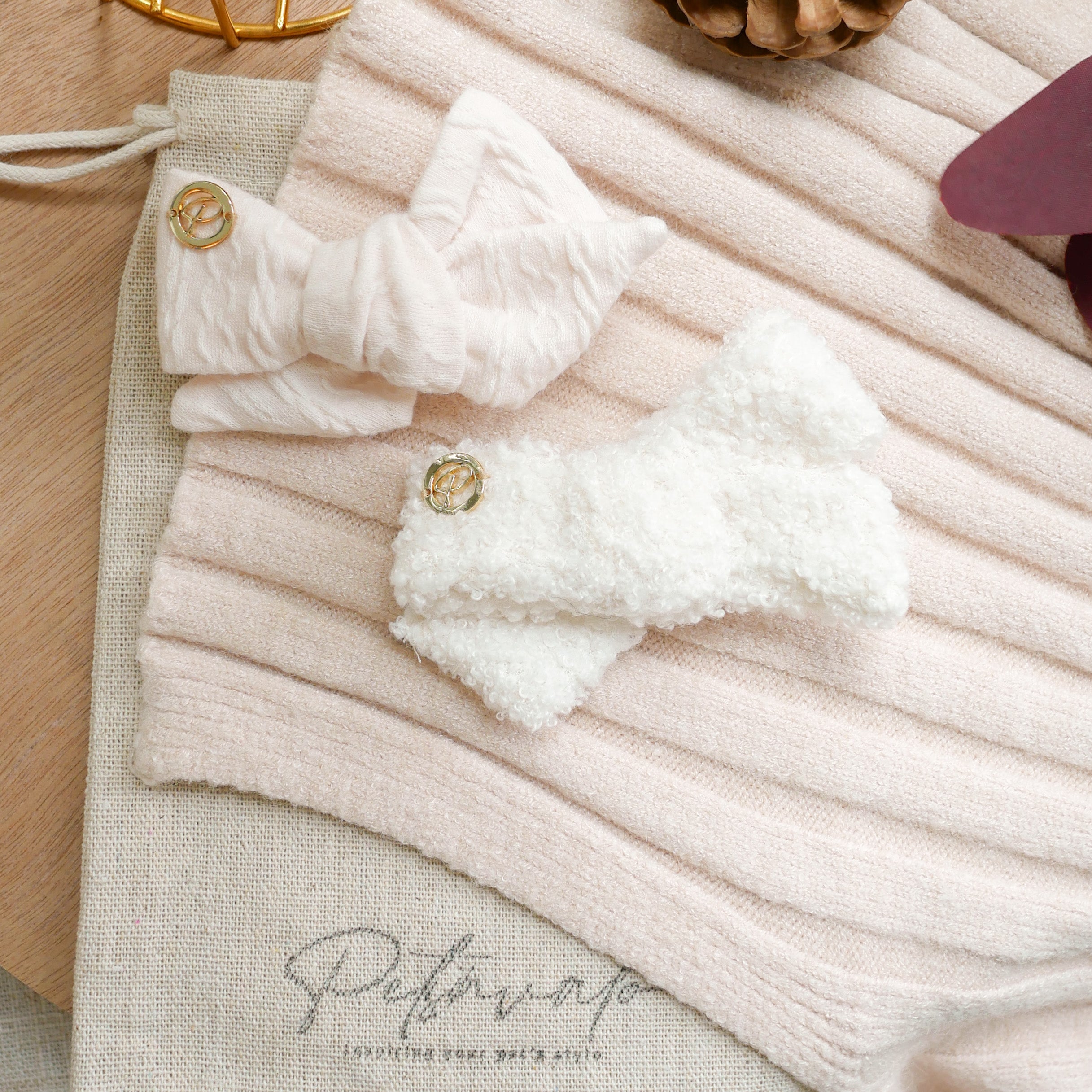 MOFU | Woolen Hair Bows