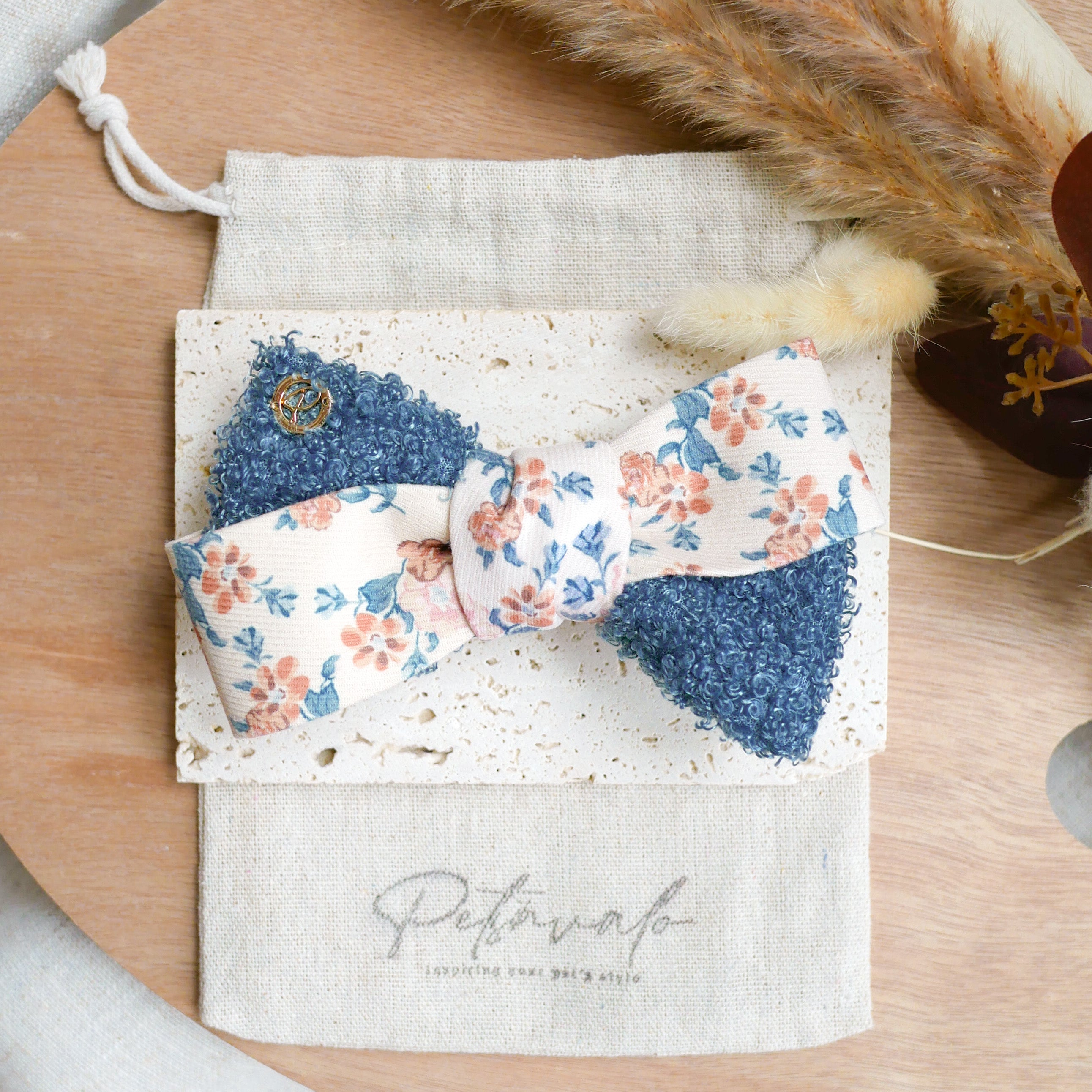 FUWA | Furry Bow tie - Royal