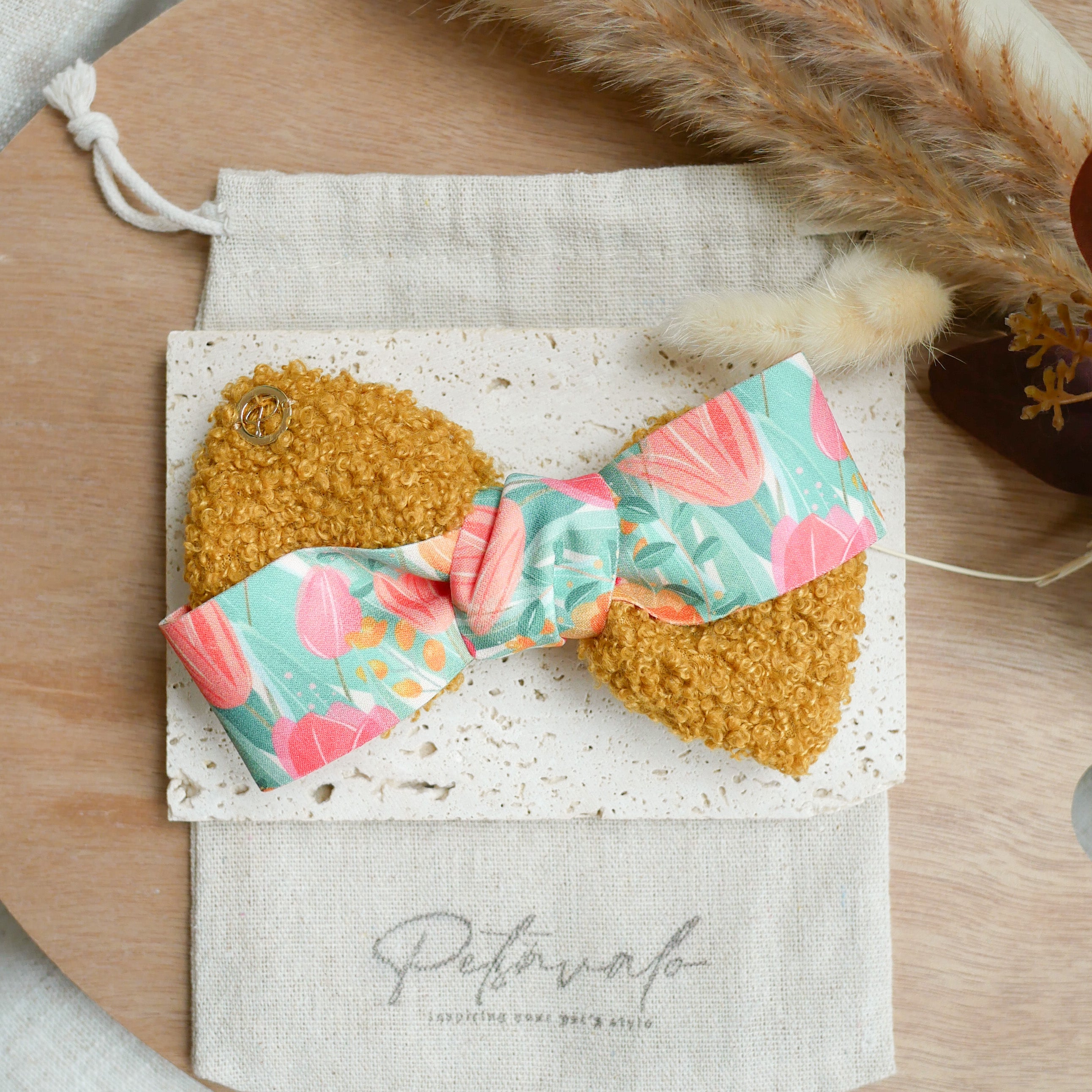 FUWA | Furry Bow tie - Honey