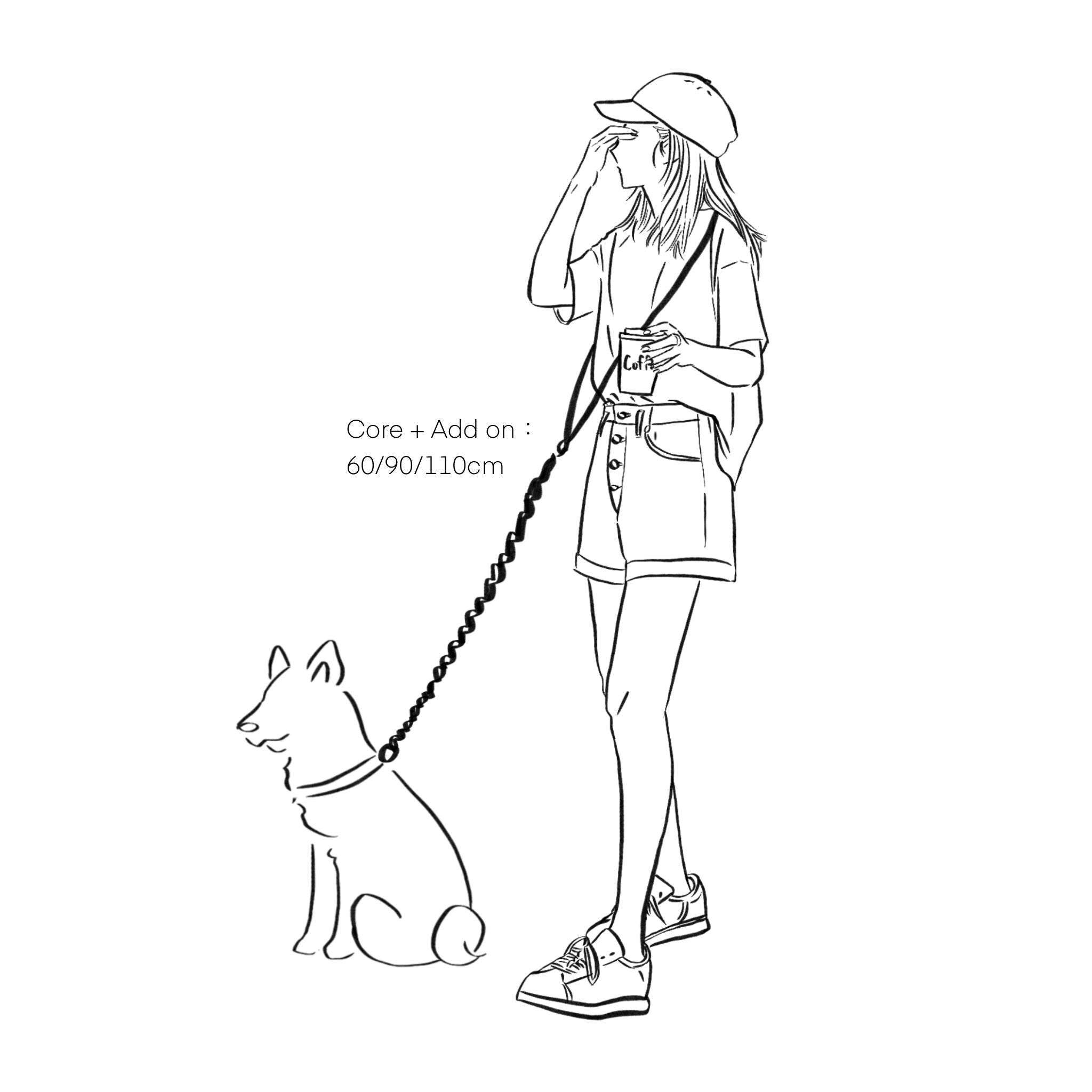 KIZUNA - Multi Function Dog Leash 多功能斜孭拖繩(Crossbody)